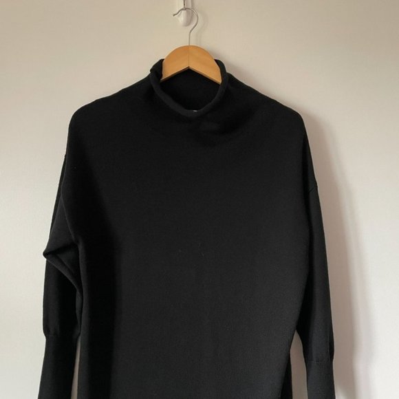 Aritzia Wilfred Cyprie Merino Wool Mock Neck Chalet Sweater Midi Dress Sz XS - Picture 7 of 11